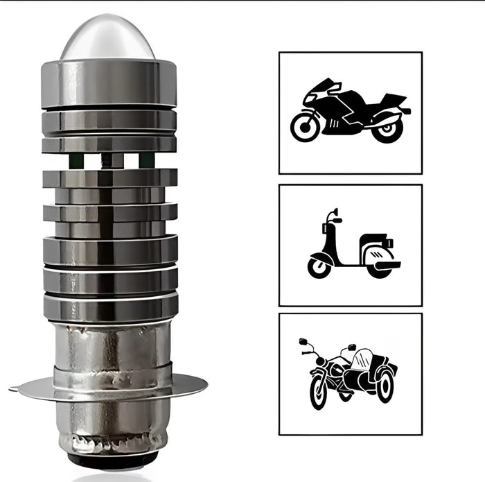 Bike LED Headlight Bulb - Motorcycle Fog Light - Super Bright With 2 Functions White/Yellow