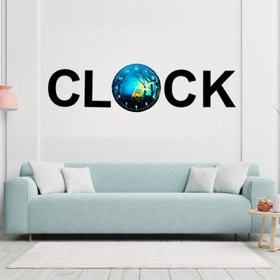 3D Wooden Alphabetic Clock With Esthetic Dial | Best Quality Alphabetic Design Clock For Home Decor | Home Decor Clock 30 Inch  - With Light