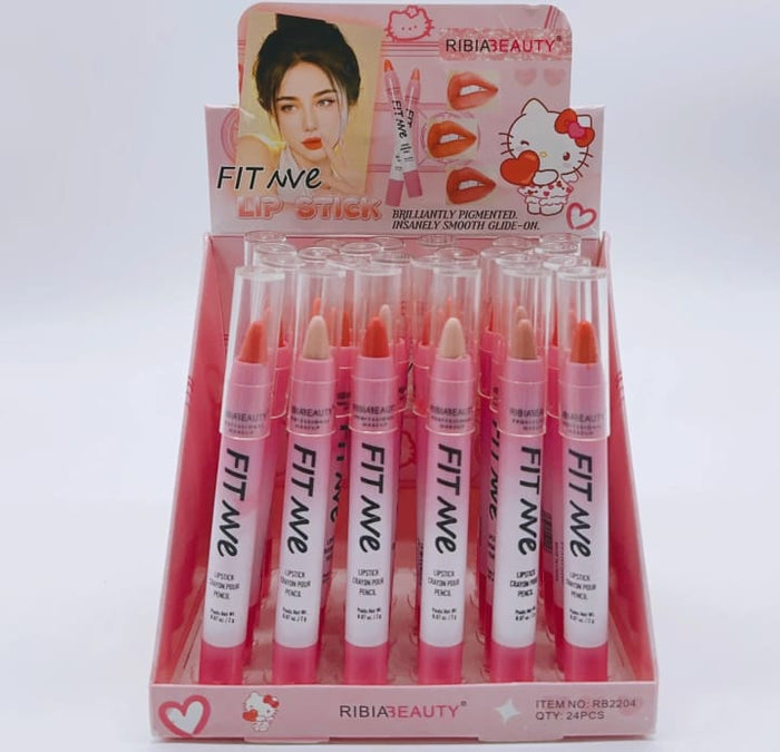 1 Pc Fit Me Lipstick Crayon – Glide, Color, Slay! | Multifunctional Makeup Stick High Gloss Makeup Rouge Matte Blush Stick - Shade 1