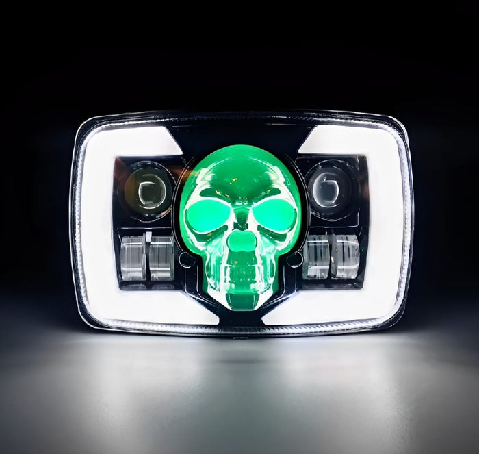 Skull Style Headlight With Indicators Beam For Bike | Upgraded Model Original Fitting For Honda CD70 / CG125