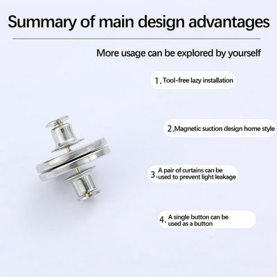 Curtain Pins, Curtain Tiebacks, Magnetic, Gap Resistant, Lace | Curtains, Curtain Accessories, Fasteners | Curtains Button Magnet - Pack Of 01