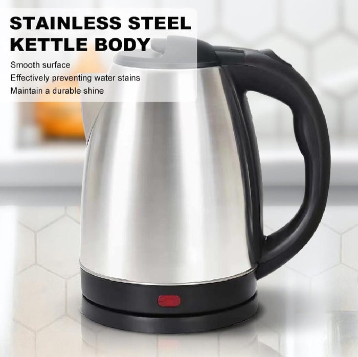 Electric Kettle - Stainless Steel Body - Automatic Instant Heating - 1500 Watts - Water Boiler - High Quality - Kettle For Tea - For Daily Kitchen Use - Essential Kitchen Appliance - Electric Kettle