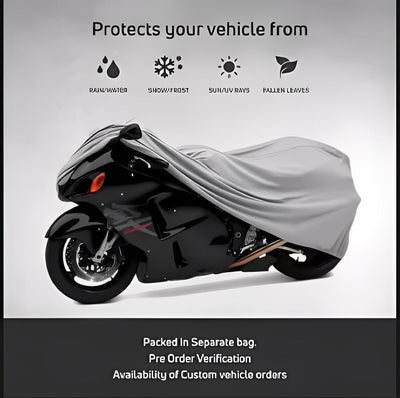 Bike Top Cover – Water & Scratch Proof Parachute – Fits CD70CC And 125CC Bikes (Random Color)