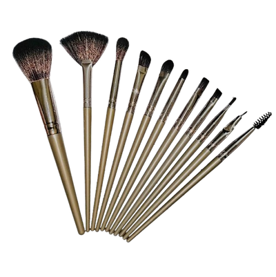 11 Pieces Soft Fluffy Makeup Brush Set - Cosmetics Brush Set - Makeup Brush Kit - Blush And Powder Brushes - Makeup Brushes For Foundation - Without Box