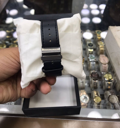 MontBlanc 0817A Men’s Luxury Watch | Premium Leather Strap, Water Resistant, Elegant Analog Timepiece ( Without Box ) Black Strap