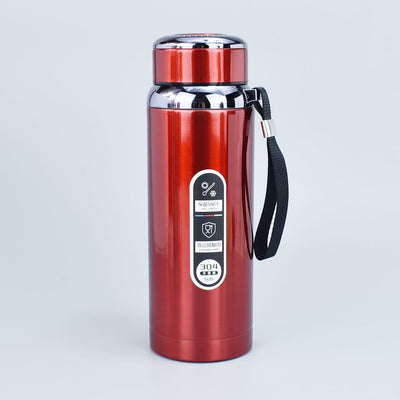 1000ml Stainless Steel Thermos Bottle Vacuum Insulated Leakproof Water Bottle For Travel Gym Office | Black