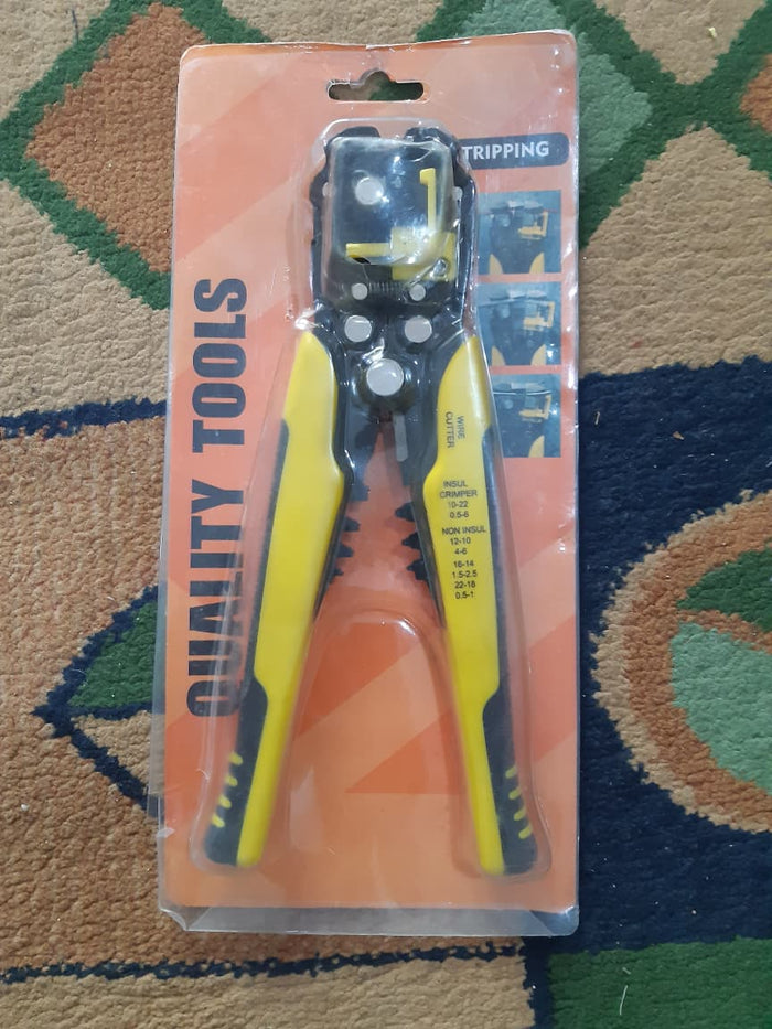Self-Adjusting Multifunctional Wire Stripper & Crimper – Heavy Duty Automatic Stripping Pliers For 10-24 AWG Wire
