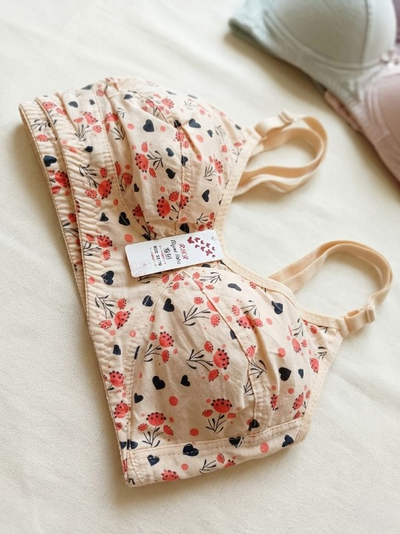 Lawn Summer Friendly Printed Bra For Women – Soft & Breathable Everyday Comfort Bra (Size 32)