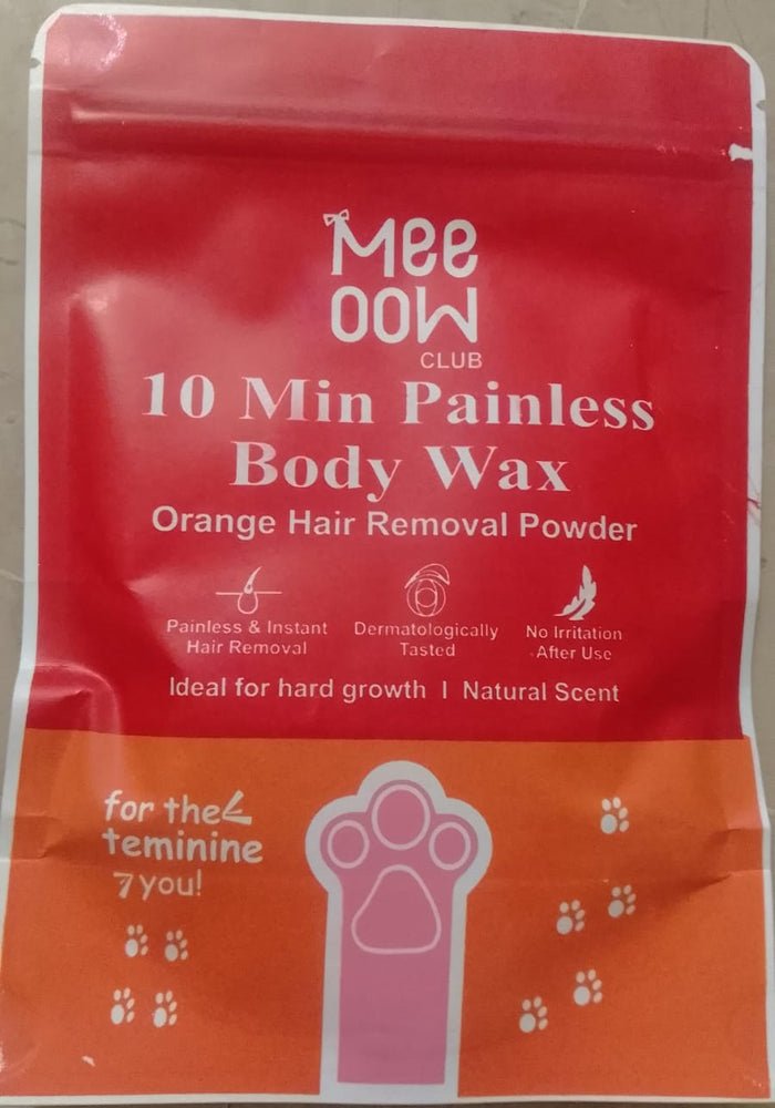 Pack Of 2 Meow Wax Powder - Hair Removal Solution For Smooth Skin Easy And Painless Depilatory Treatment For Body And Face