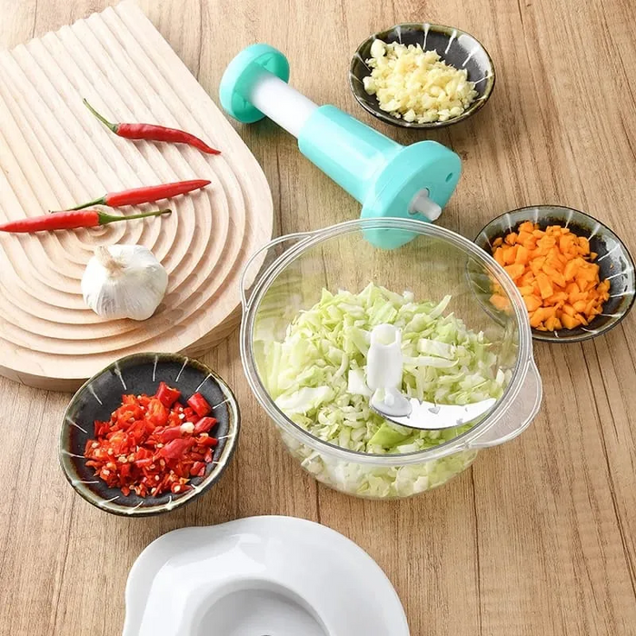 1.5L Push Chopper | Hand Press Manual Push Chopper For Kitchen Use | Food Chopper Multipurpose