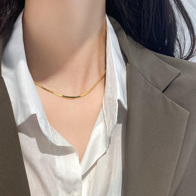 AWT-179 Thin Snake Chain- Golden