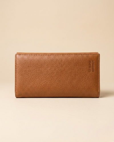 Premium Genuine Leather Long Wallet For Men & Women – Black
