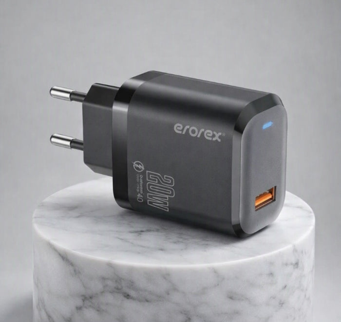 Erorex 20W QC-1.0 Fast Charging Adapter For Android IOS