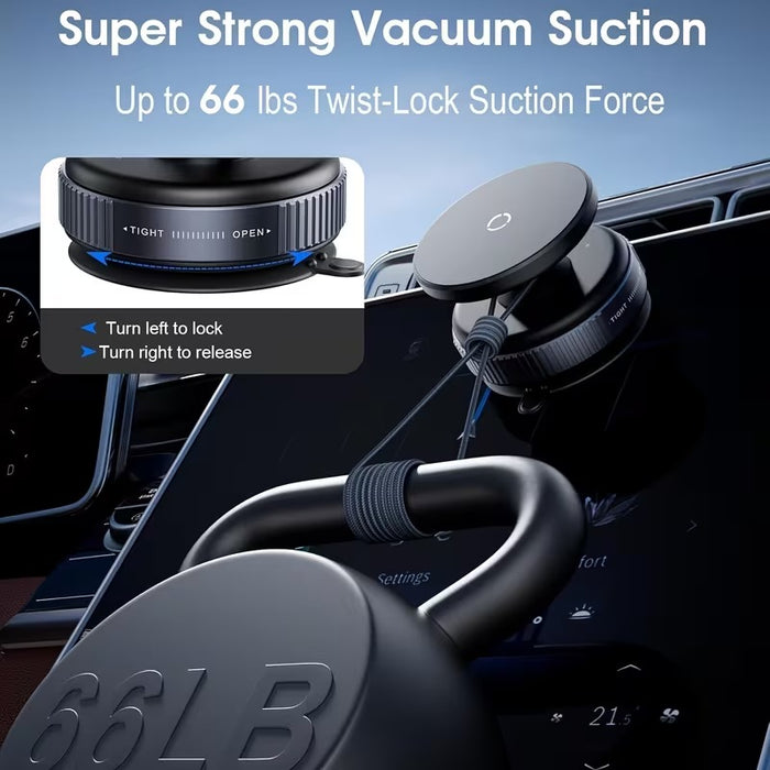 Upgraded 360 Vacuum Magnetic Car Mount Phone Holder Hands Free Suction Cup