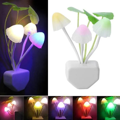 Mushroom LED Night Light For Home ( Random Color )