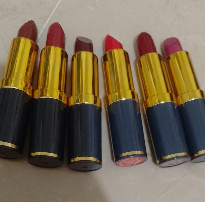 Medora Lipstick Pack Of 6 – Creamy, Long-Lasting, Smooth Finish Lip Colors - Pink