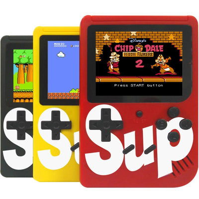 SUP Player Game Console | 400 In 1 Handheld Retro | 3" LCD Screen | Rechargeable Battery | TV Compatible (Random Colour)