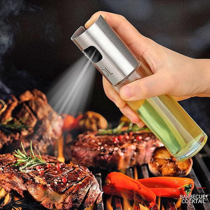 Oil Spray Bottle / 100ml Glass Oil Sprayer For Kitchen Use / Cooking, BBQ, Baking, Frying, Salad Dressing Oil Spray Bottle (Random Color)