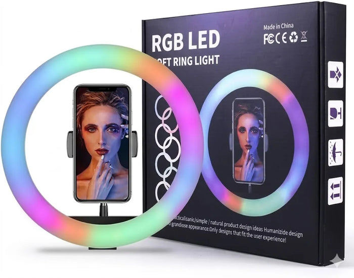 RGB LED Multi Colour Ring Light MJ-30 Without Stand