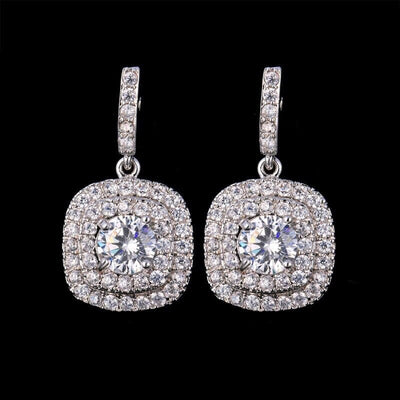 Crystal Earrings – Sparkling Dangle Earrings For Party & Everyday Wear - Earings For Girls ( PJT-990 ) - GOLDEN