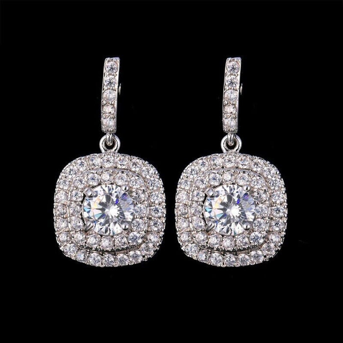 Crystal Earrings – Sparkling Dangle Earrings For Party & Everyday Wear - Earings For Girls ( PJT-990 ) - GOLDEN