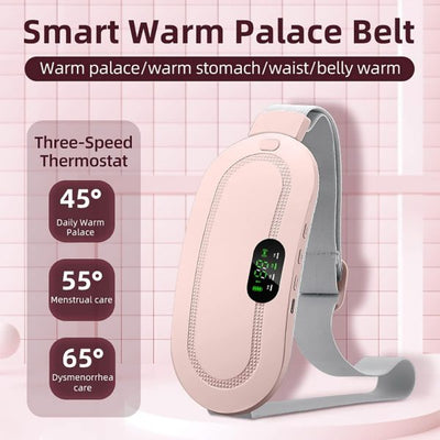 Heating Pad Women Period Pain Cramp Relief Belt -Portable Menstrual Heating Pad, Heated Belly Belt For Menstrual Cramp Relief With 3 Heat Levels And 4 Modes, Electric Belt Massage For Women And Girls - Electric Massager Machine For Women (Flower Box)