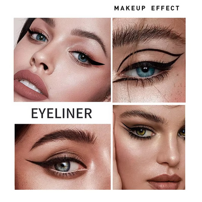 2 In 1 Winged Stamp Liquid Eyeliner Pencil Waterproof Fast Dry Lasting Black Eye Liner Pen | 2 In 1 Fit Colors Eyeliner For Girls | Eyeliner Pen  - Pack Of 01