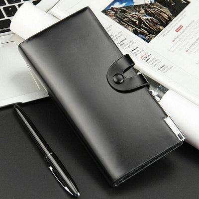 Premium Men's Long Wallet With Mobile Pocket Black