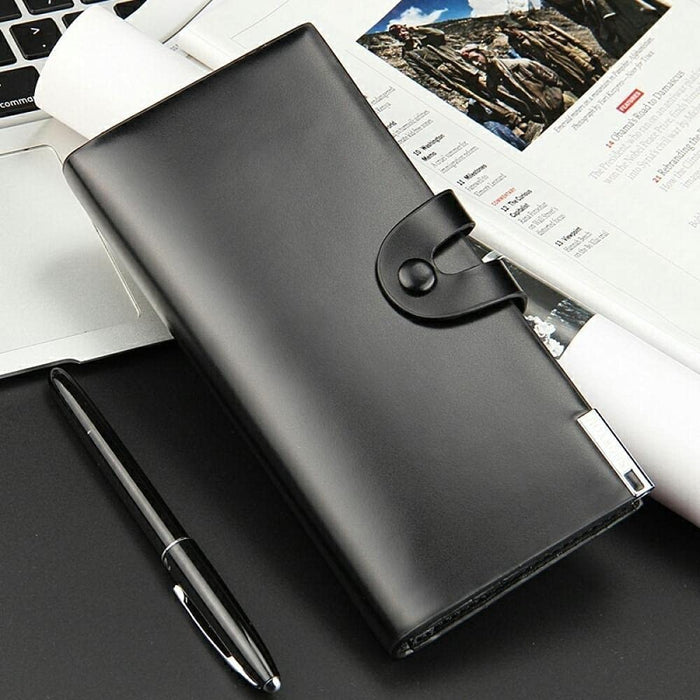 Premium Men's Long Wallet With Mobile Pocket Black