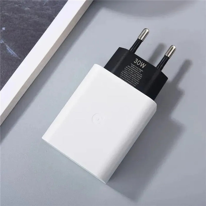 Google Original 30W USB-C PD Fast Charger Adapter For Pixel 6, 6 Pro, 7, 7 Pro, 8, 8 Pro, Pixel Fold, Chromebook & USB-C Devices (Adapter Only)