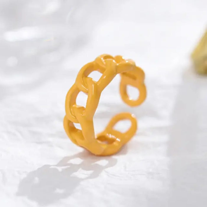 BRJ-180 Metal Funky Korean Rings –Blue