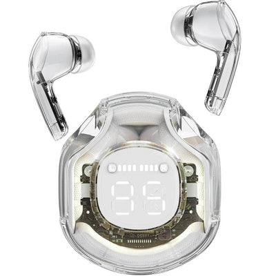 Air39 Transparent Wireless Earbuds With Cover | Bluetooth 5.3 TWS AirBuds With LED Display