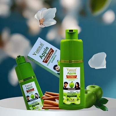 Yardlie Apple Hair Color Shampoo – 2-In-1 Color & Cleanse Formula (400ml Black)