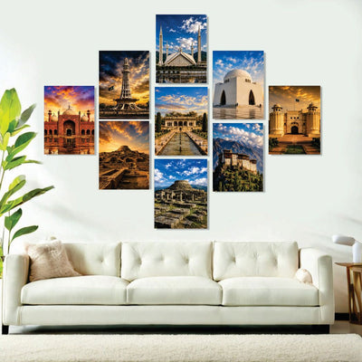 Set Of 9 Premium Wall Art Photo Tiles – Modern Home Decor Sets 8x11