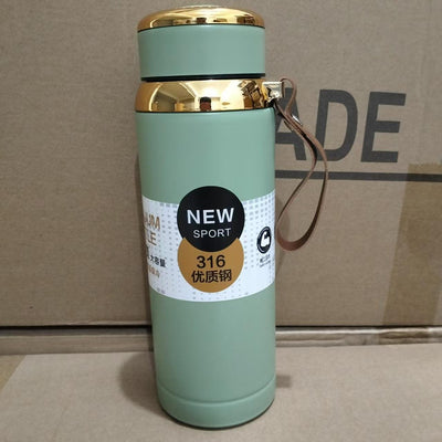 1000ml Matte Stainless Steel Bottle Leak Proof Durable Hot Cold Water Bottle For Office Gym Travel | Cream