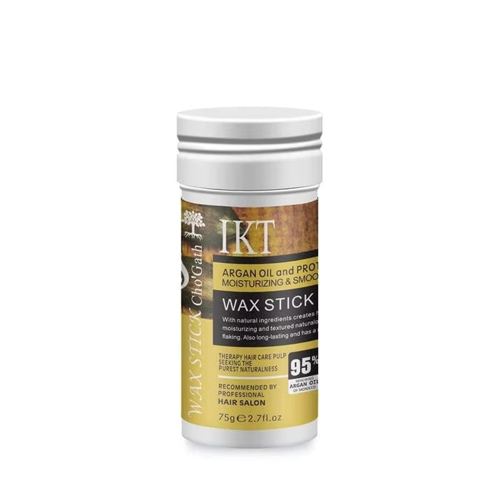 IKT Hair Wax Stick – Styling Gel Cream For Men & Women | Frizz Fix, Edge Control & Fluffy Hair Setter (Argan Oil & Protein Wax)