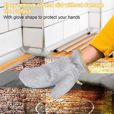 Pack Of 1 Heavy-Duty Wire Scrubber Dishwashing Mitts – Heat Resistant Steel Wire Cleaning Gloves For Pots, Pans, Grills, And Kitchen Tasks ( Single )