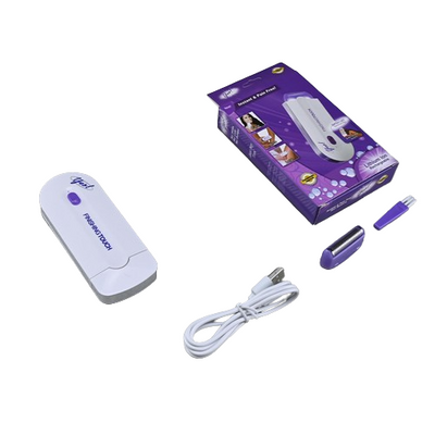 Women’s Electric Hair Remover With Advanced Sensa-Light Technology & Built-In LED Light | Safe & Painless Shaver For Face, Arms, Armpits, Legs & Full Body | Portable Lipstick-Design Razor, Washable Head, Gentle On Skin, Battery Operated