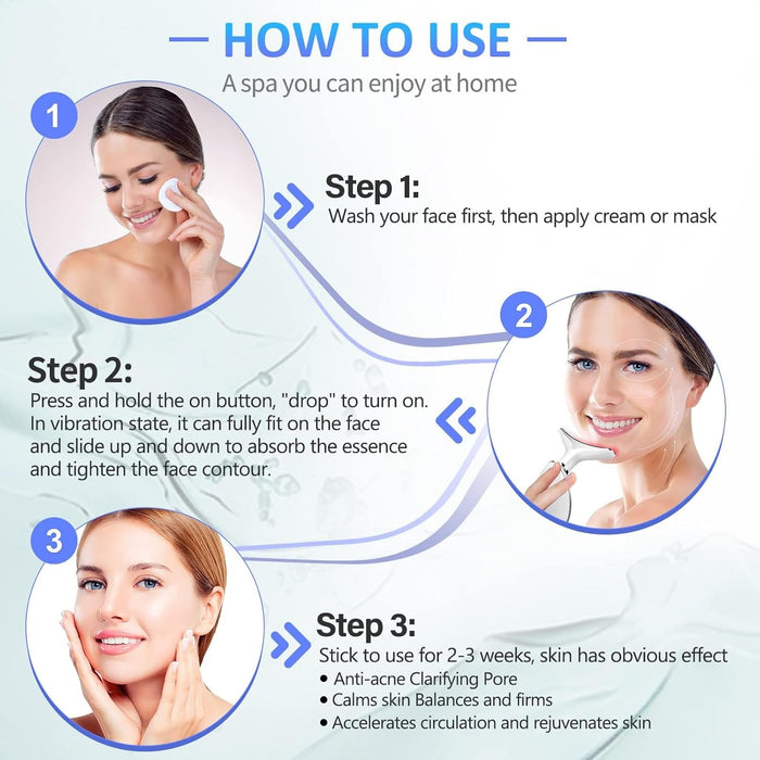 ES-1081 Massager Intense Pulsed Light Wrinkles Reducing Instrument - ESX - Anti Ageing & Reduces Puffiness | Face Massager For Fine Line & Wrinkles - Random Color