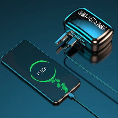 DaMix Original M10 Bluetooth Earbuds – Wireless Earphones With LED Display & Power Bank Case